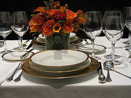 Your guests will marvel at your next formal dinner with the table set 