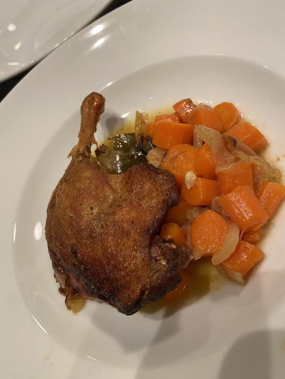 Duck legs and carrots (Fergus Henderson)