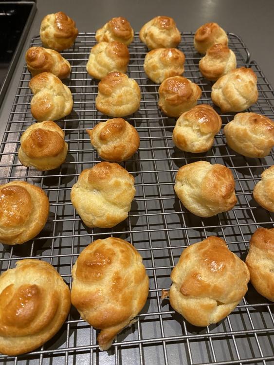 Choux filled with taramasalata (Silver Palate)