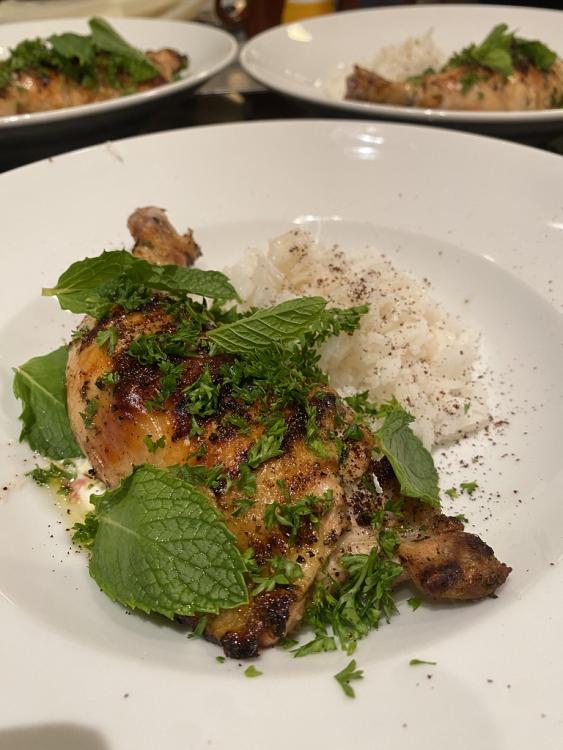 Za'atar chicken with lemon yoghurt (Melissa Clark)