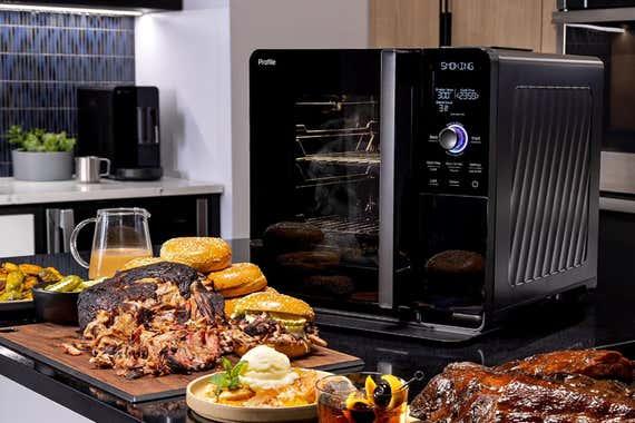 A GE Profile Smart Indoor Smoker.