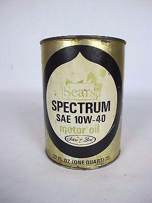 Vintage Sears Spectrum Motor Oil Unopened Full 32 oz 1 QT SAE 10W - 40 NOS