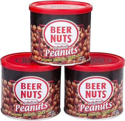 BEER NUTS Original Peanuts - Travel Size Sweet & Salty Roasted Bar Nuts - Gourmet Glazed Cocktail Nut - Gluten-Free, Koshe...