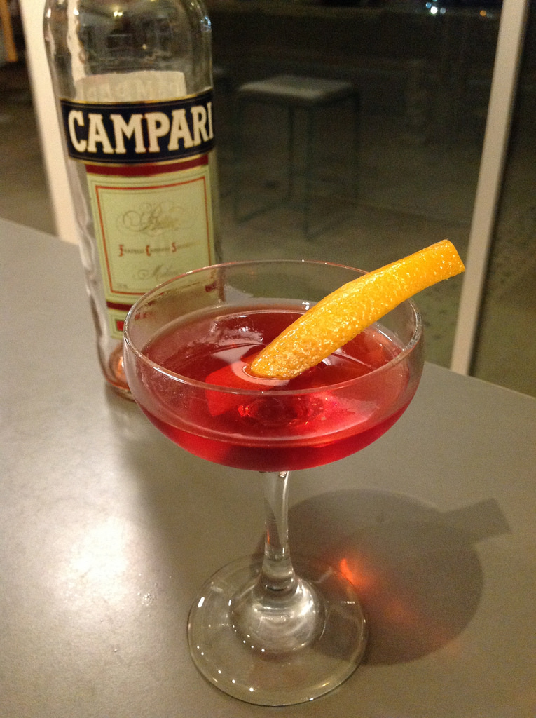 Campari "Martini" (Maks Pazuniak @maks_p) with Campari and salt tincture #betacocktails