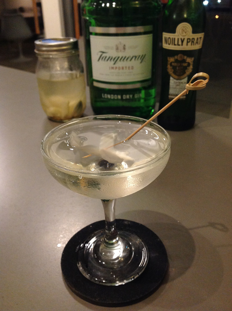 Gibson variation with Tanqueray London dry gin, Noilly Prat extra dry vermouth, pickled fennel #cocktail #cocktails #craftcocktails #gin #tanqueray