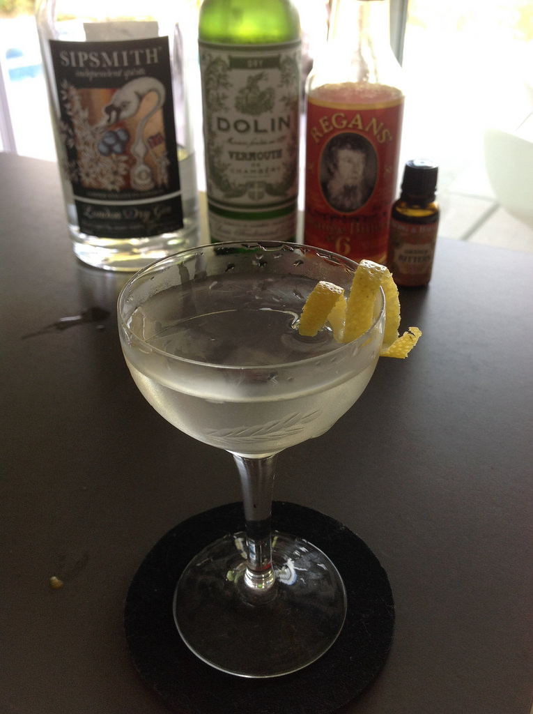 2:1 Martini with Sipsmith London dry gin, Dolin dry vermouth, Regan's and Berg and Hauck's orange bitters #cocktail #cocktails #craftcocktails #gin #martini