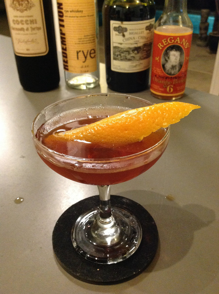 Liberal Cocktail with Redemption rye, Bigallet china-china, Cocchi vermouth di Torino, Regan's orange bitters #cocktails #cocktail #craftcocktails #rye #whiskey