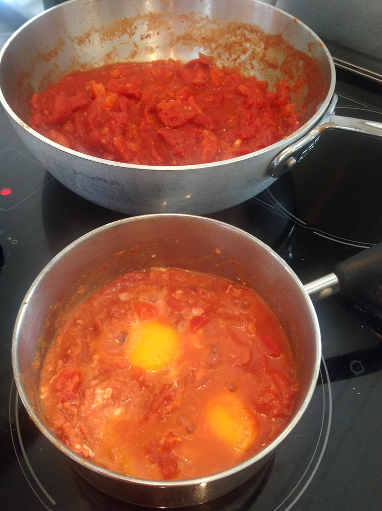 Shakshuka with red peppers and cumin (Yotam Ottolenghi)