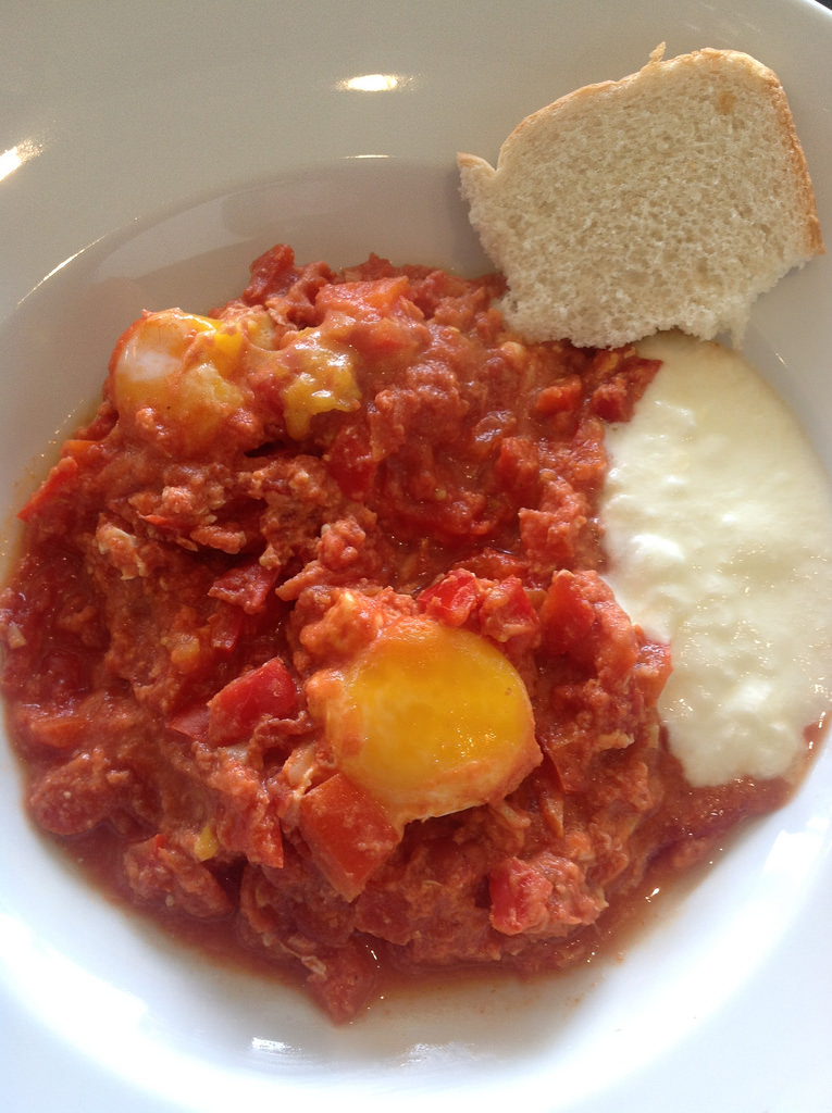Shakshuka with red peppers and cumin (Yotam Ottolenghi)