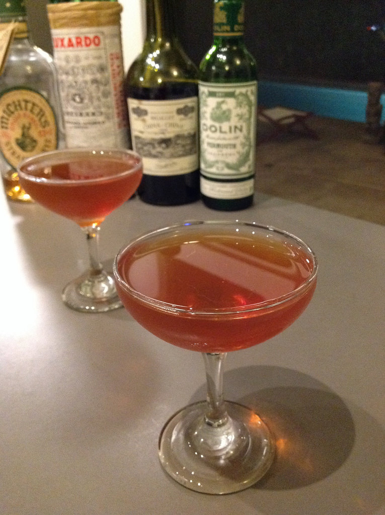 Brooklyn with Michter's rye whiskey, Dolin dry vermouth, Bigallet china-china, Luxardo maraschino liqueur #cocktail #cocktails #craftcocktails #rye #ryewhiskey #maraschino #whiskey #chinachina #drinks