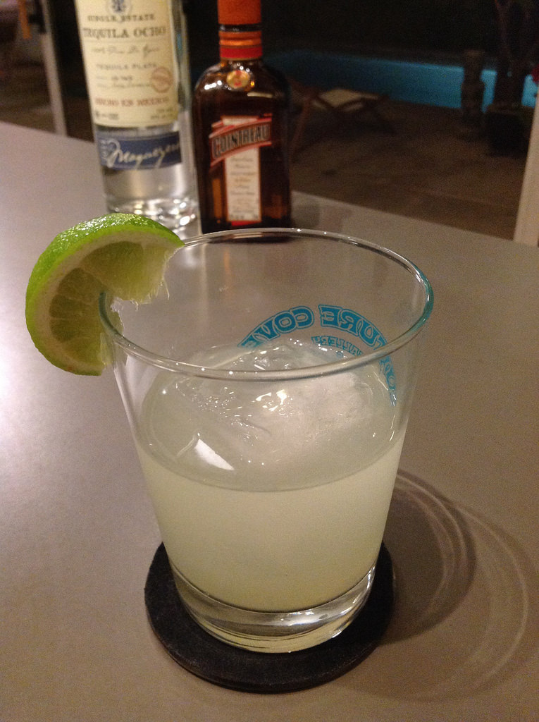 Margarita with Tequila Ocho plata 2014, lime juice, Cointreau