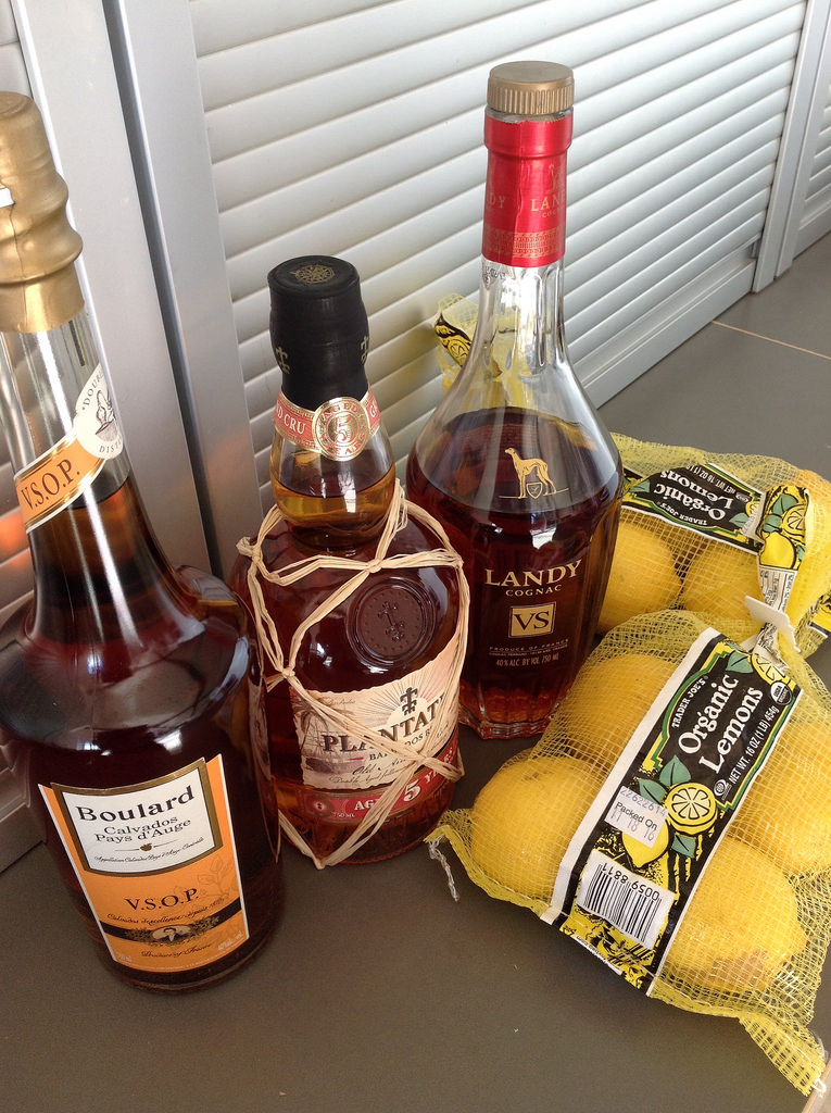 Ingredients for Fish House Punch 2016 edition