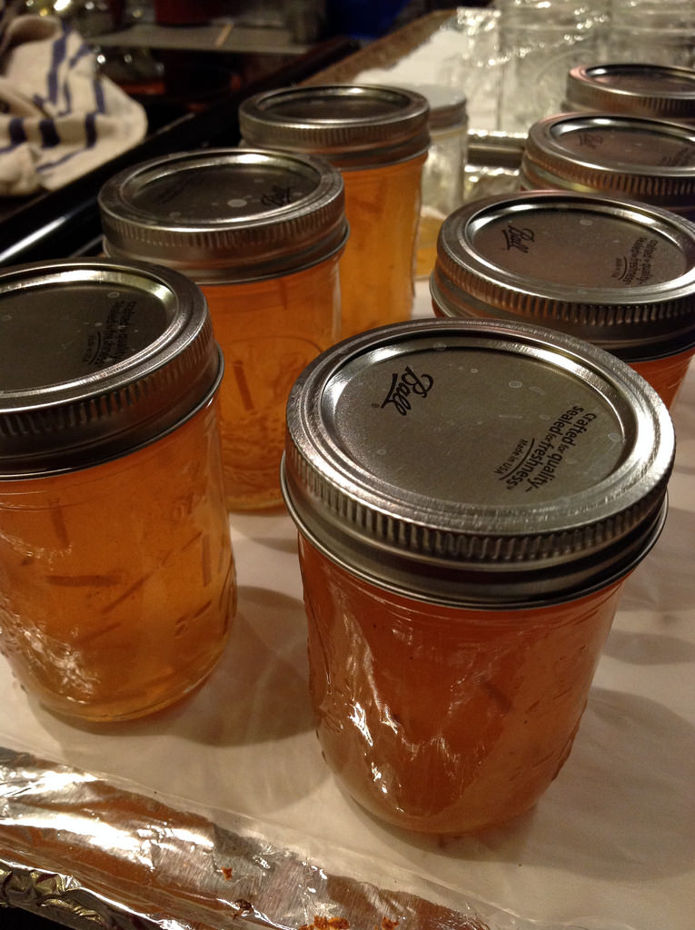 Christmas jelly with quince, lemon & orange peel, and cardamom