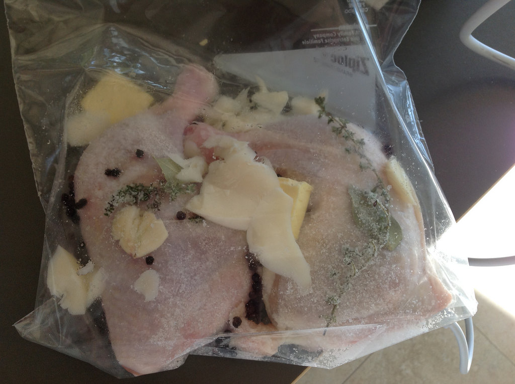 Sous vide chicken confit