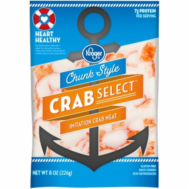 Kroger Imitation Crab Meat Chunk Style Crab Select, Bag