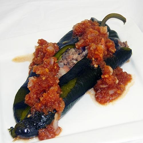 garlic and venison stuffed poblano.JPG