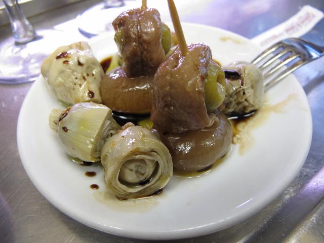 Quimet Artichokes, Anchovie, Olive & Onion.JPG