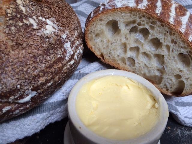 einkorn, butter, pain de campagne.JPG