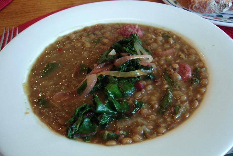 Lentils with kilbasa 003.JPG