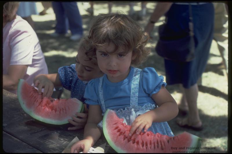 children enjoy watermelon Watermelon Festival Ruston Sportsman\