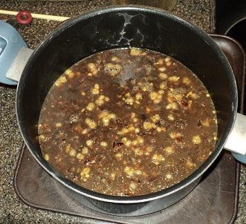 Tortilla soup rehydrating in broth.jpg