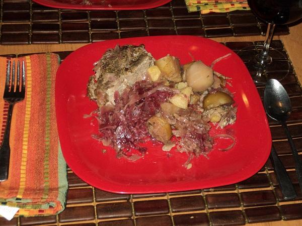Crock pot pork and sauerkraut served.jpg