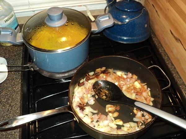 Cape Malay curry early stages with rice in progress.jpg