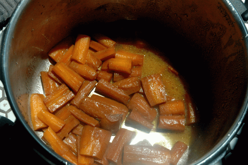 car_soup2.gif></a></p><p>The recipe calls for running the puree of carrots (post juice adding) through a strainer, but after running it through the vita-prep it was like silk.  I ran it through anyway and 99.9% of it passed through.  </p><p>After adding the juice and more butter, the final soup:</p><p><a href=