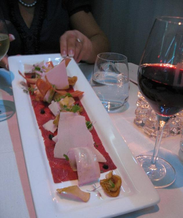LE MARLY RESTAURANT, MONTREAL - Carpaccio of beef.JPG