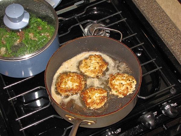 Crab cakes frying.jpg