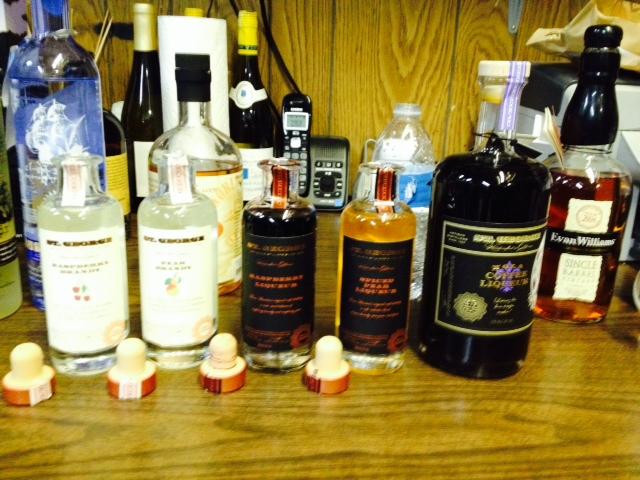 Wednesday tasting 2APR14 St Geroge liqueurs.JPG