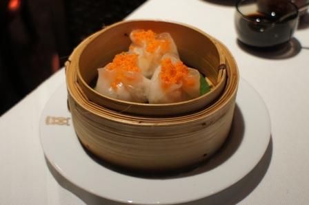 The China House - King prawn jade dumplings with roe.JPG