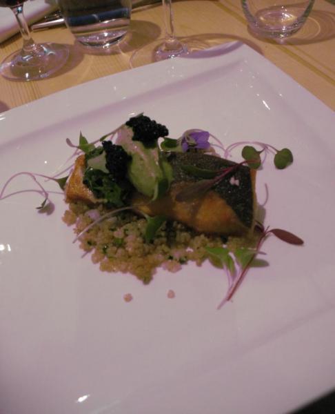 RESTAURANT A TABLE, MONTREAL - Artic char, caviar, quinoa, avocado, salsa verde.JPG