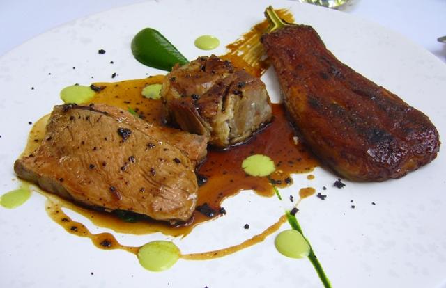 Loin and shoulder of lamb, green tomato juice, aubergine glazed with black sugar and garlic.jpg
