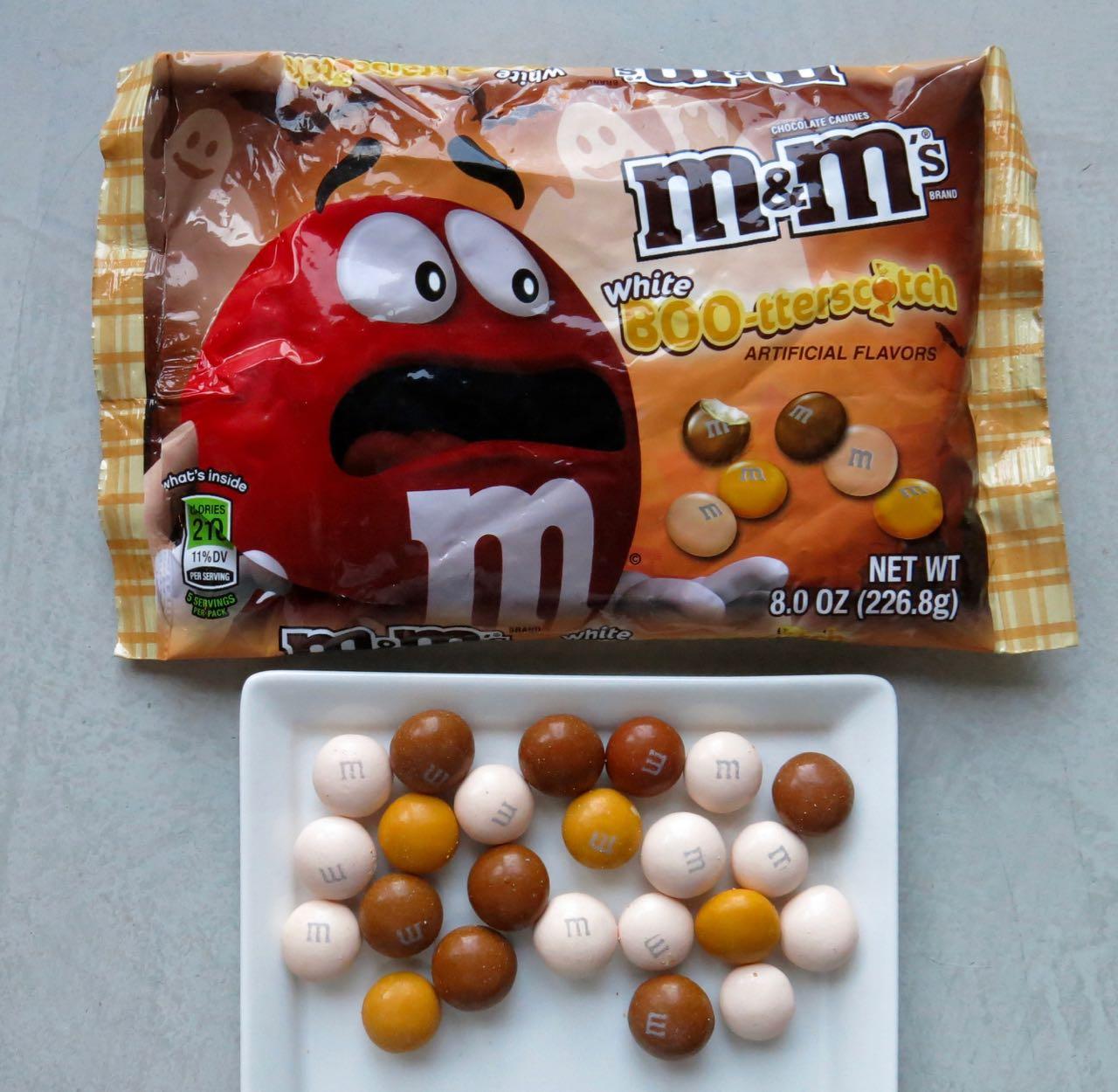 The m&m's pretzel packaging shows a nervous m&m who knows a