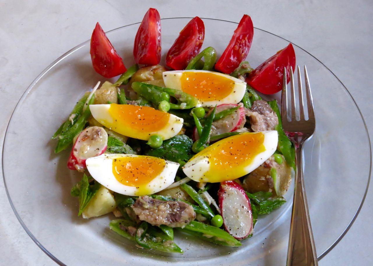 Snap Pea–Radish Salad with Herbed Yogurt Recipe - Joshua McFadden