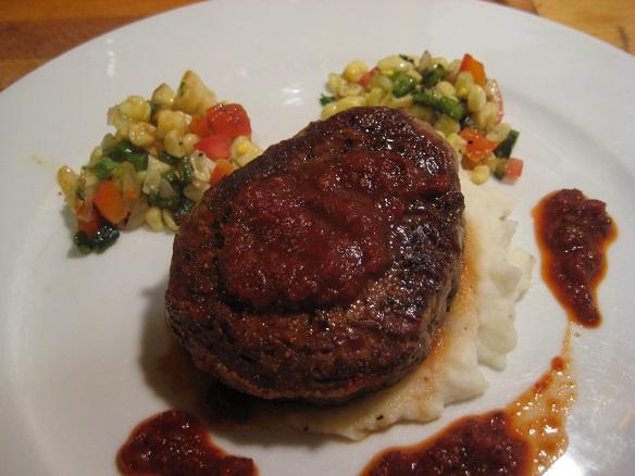 Tenderloin, Mashed Potato, Red Chile Sauce, Grilled Corn and Poblano Salad.jpg