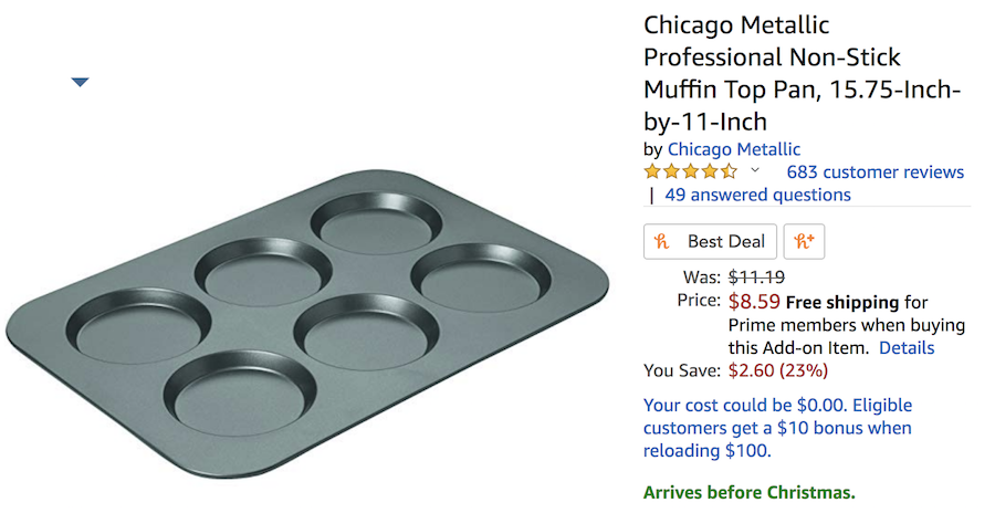 Chicago Metallic Professional 12-Cup Non-Stick Muffin  Pan,15.75-Inch-by-11-Inch