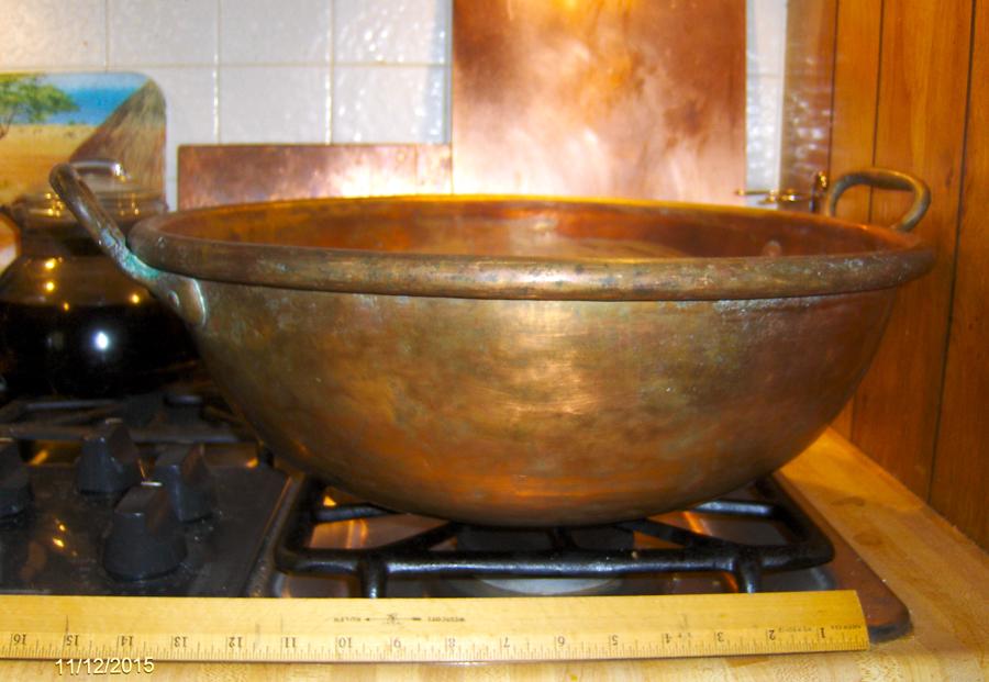 Antique Authentic Large Copper Candy Confectionery Making Cook Pot