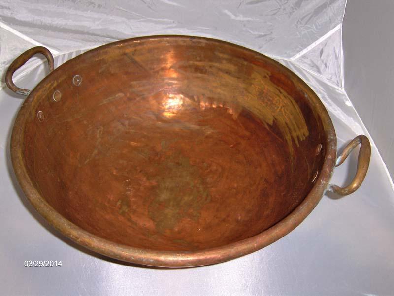 VINTAGE COBRE COPPER 12 INCH FRYING PAN WITH LID MADE IN CHILE