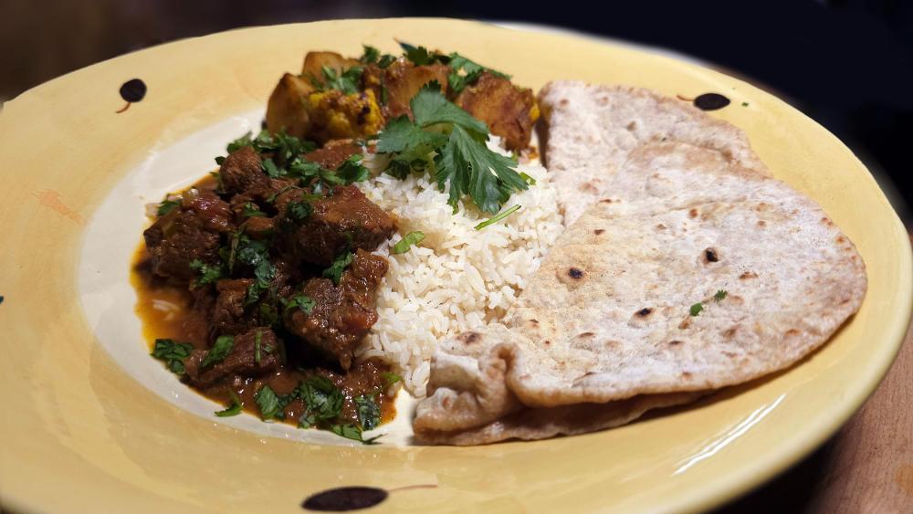 Lamb Curry Dinner with Aloo Gobi rice and Chapti May 1st, 2024 1.jpg
