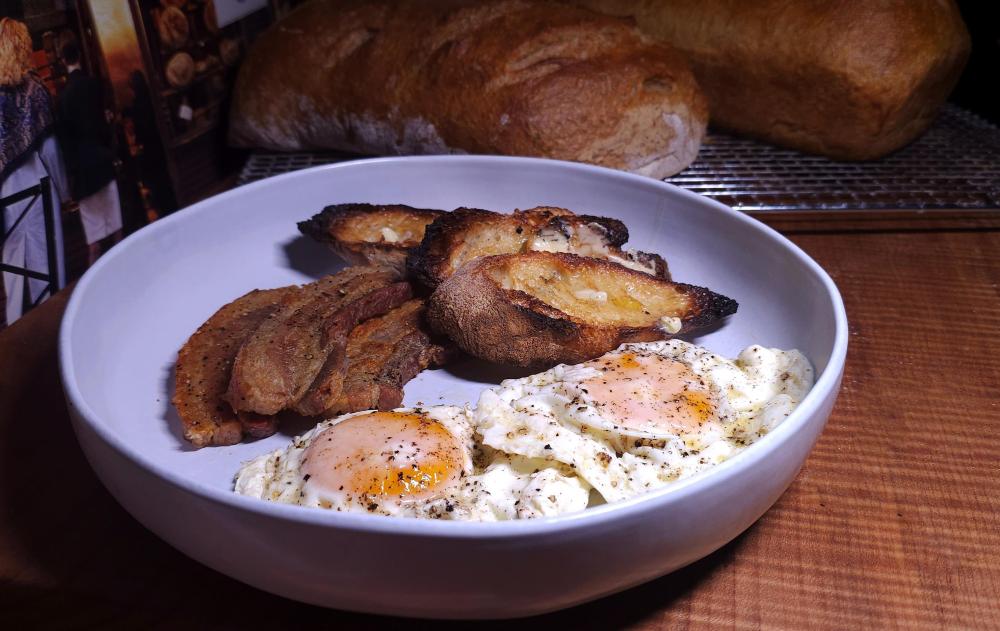 Butter basted eggs with pork belly side pork July 6th, 2025.jpg