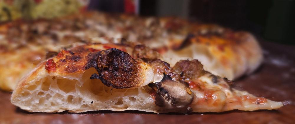 Sausage and Mushroom Pizza 6 day cold fermentation August 20th, 2025 1.jpg