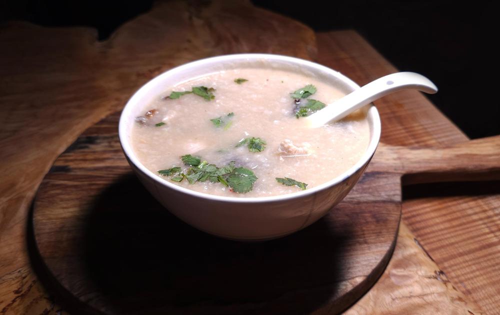 Congee with chicken and shiitake mushrooms November 7th, 2025 2.jpg
